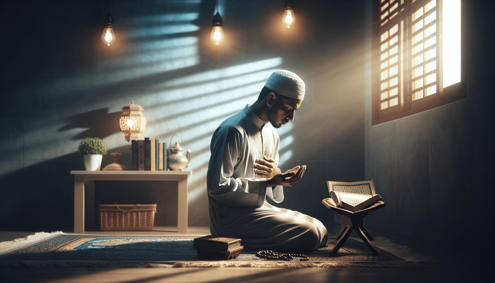 Building daily spiritual routines with morning prayer and Quran recitation