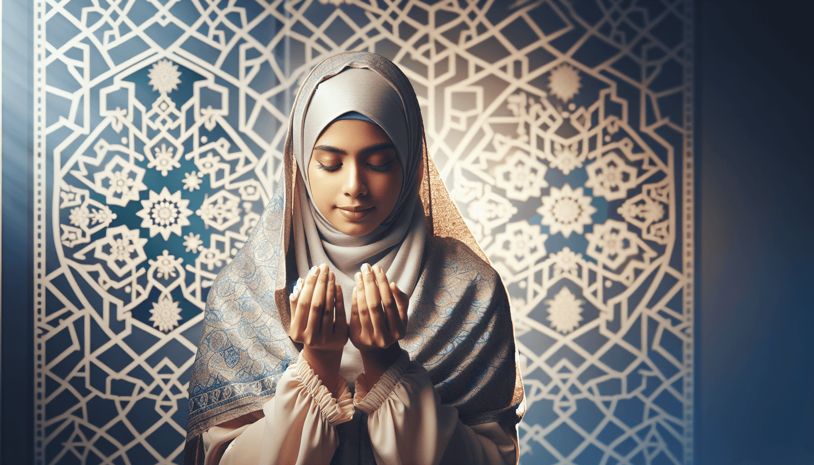 Duas for healing and well-being - Muslim woman supplicating for health