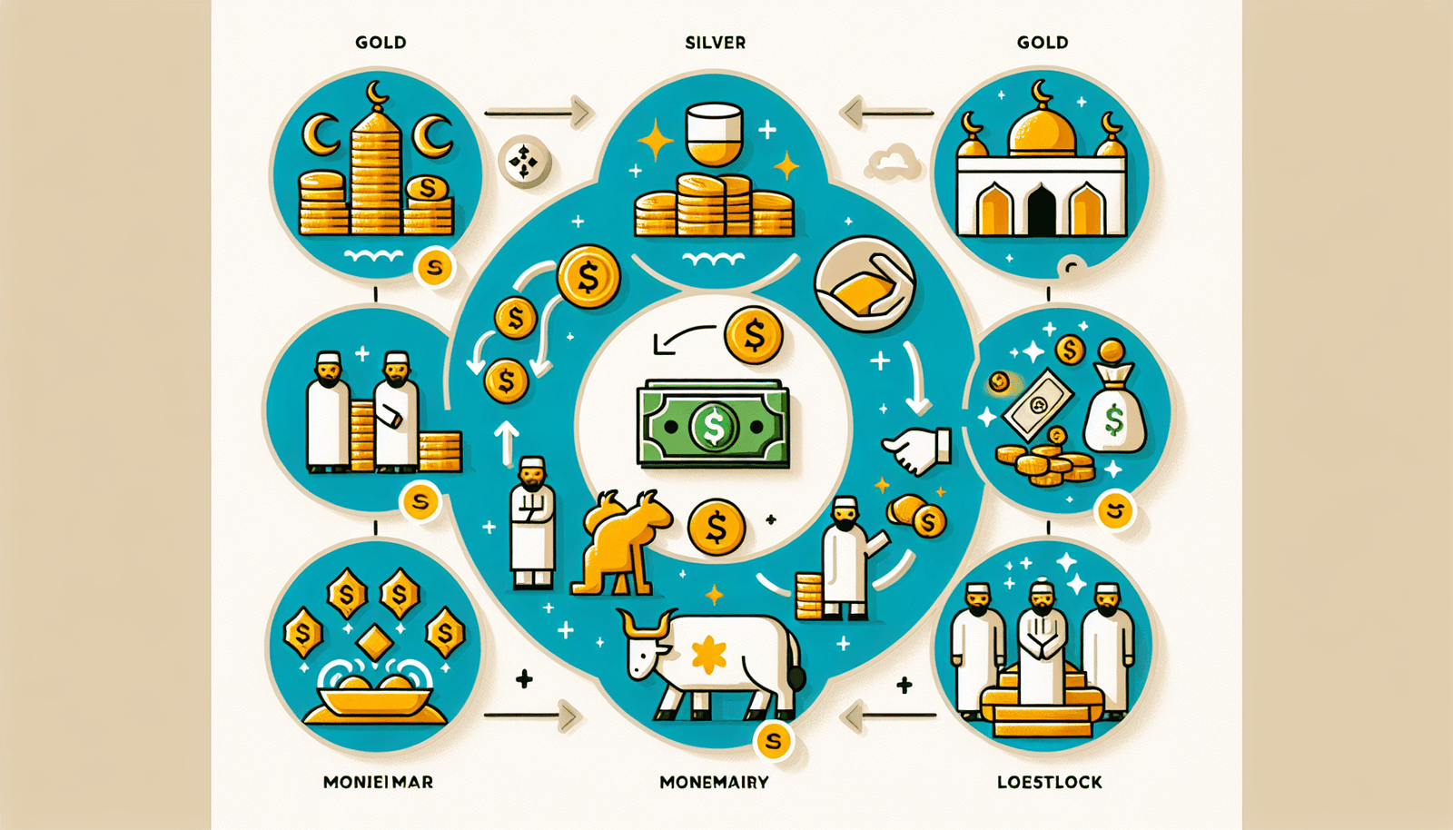 Infographic explaining zakat types including Zakat al-Mal and Zakat al-Fitr
