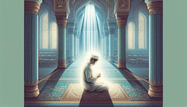 sincerity in worship Muslim praying alone in mosque with pure intention for Allah