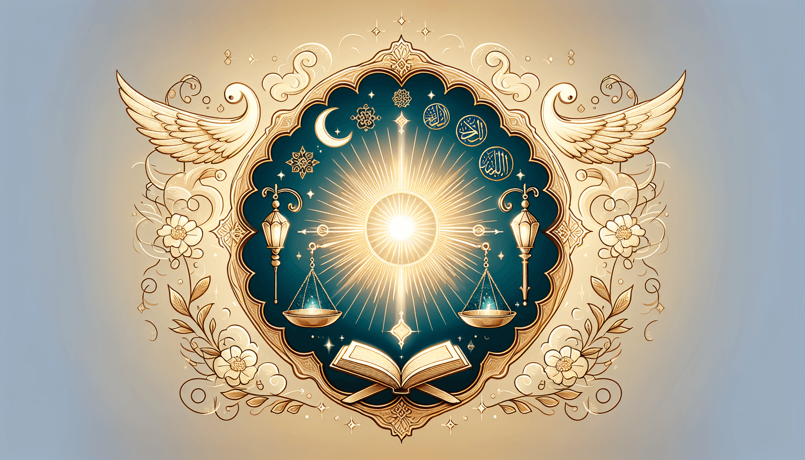 six pillars of Iman explained with Islamic symbols