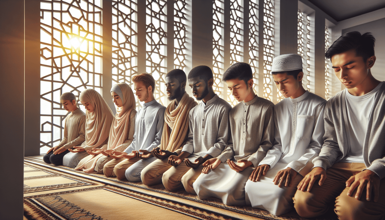 Young Muslims overcoming challenges facing Muslim youth through prayer and community